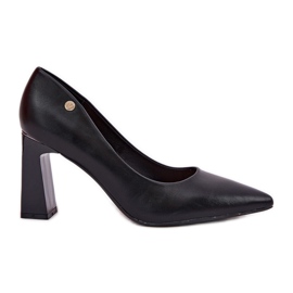Bombas elegantes no Vinceza 62221 Black Stand preto Bombas elegantes no Vinceza 62221 Black Stand preto