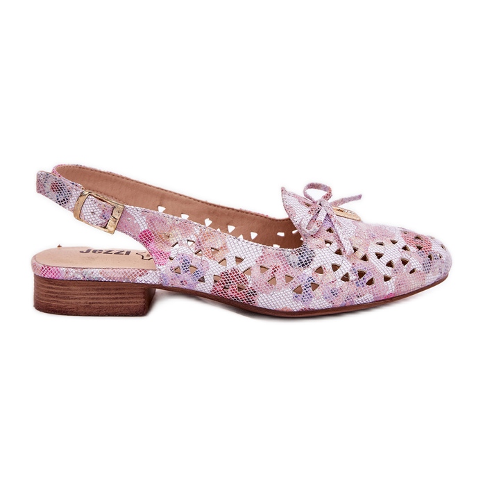 Jezzi Ballerinas OpenWork com um salto multicolorido aberto