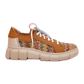 Sapatos de couro feminino Maciejka 05850-29 multicolor multicolorido