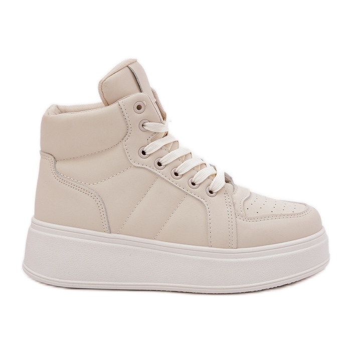 Evento Altos tênis femininos na plataforma bege