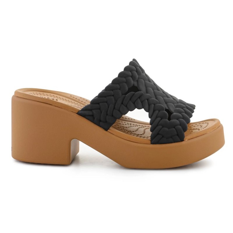 Crocs Brooklyn Woven Slide Heel 209979-001 Flip-flops preto Crocs Brooklyn Woven Slide Heel 209979-001 Flip-flops preto