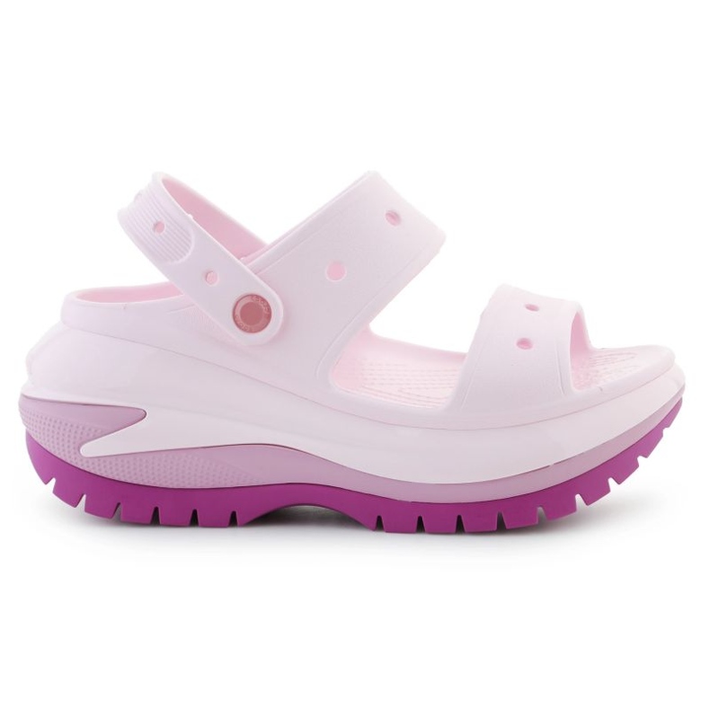 Sandálias crocs clássico mega chush cople 207989-5bx rosa