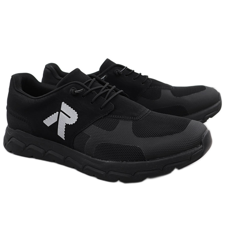 Sapatos esportivos masculinos Black Rieker 09100-00 preto