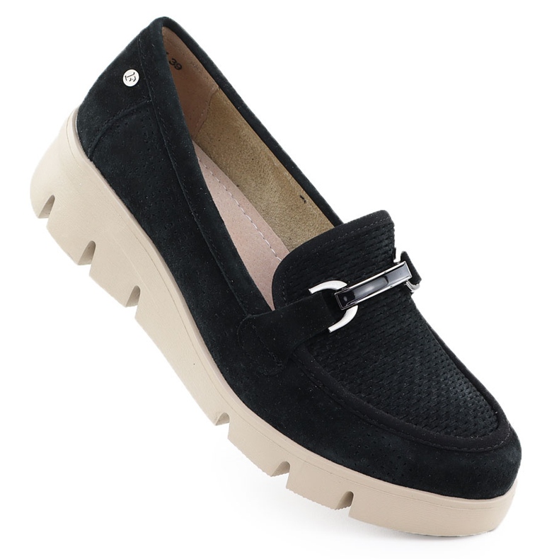 Sapatos de couro feminino para casamentos Black Filippo 7002 preto