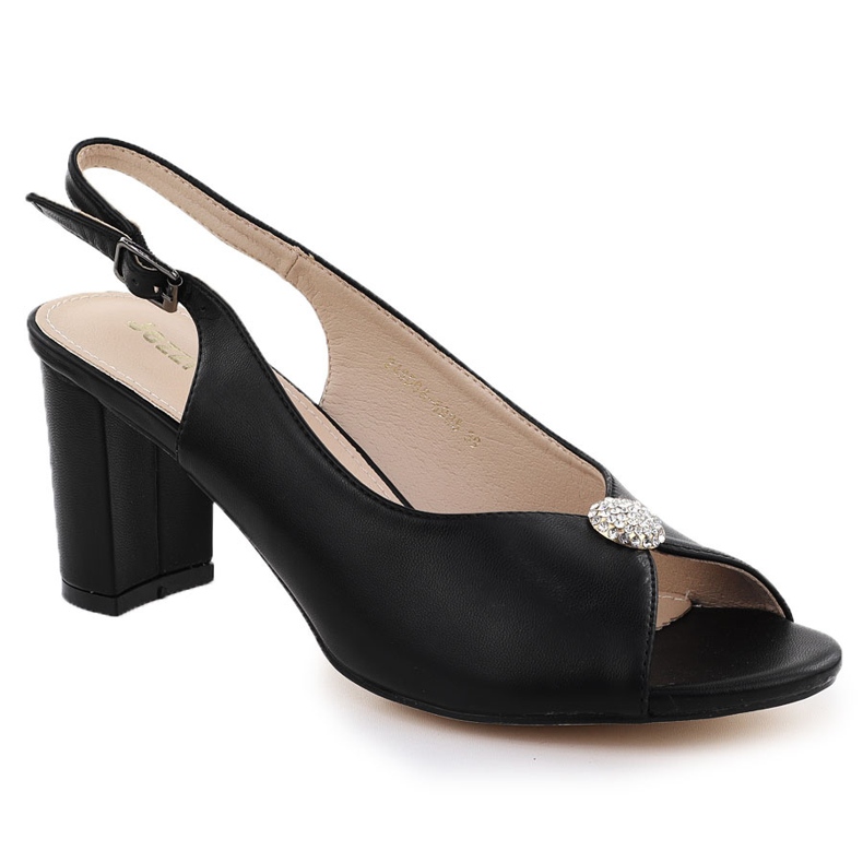 Sandálias femininas no Black Jezzi 6985 Post preto