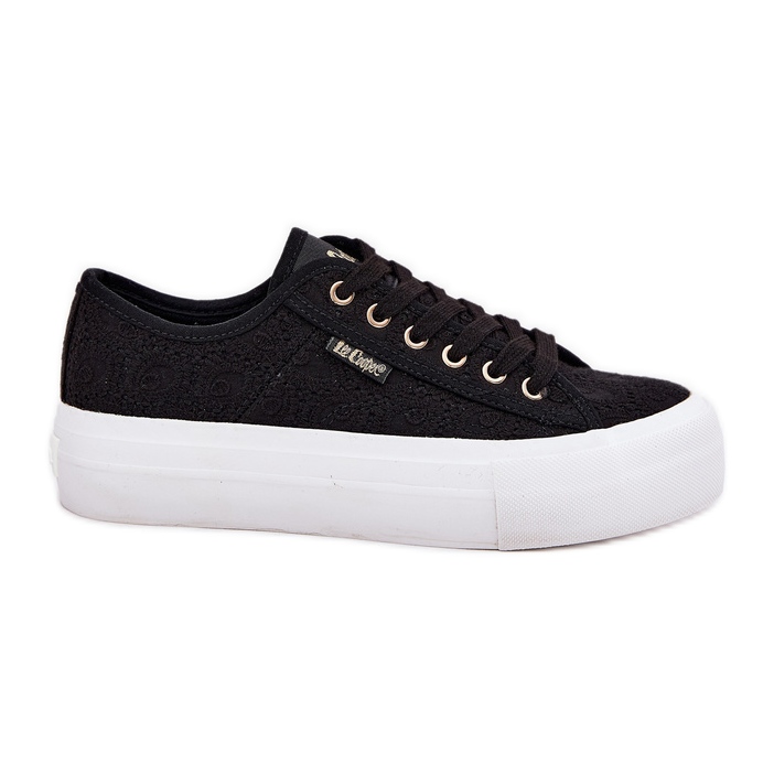 Tênis femininos com renda Lee Cooper LCW-25-31-3439L Black preto