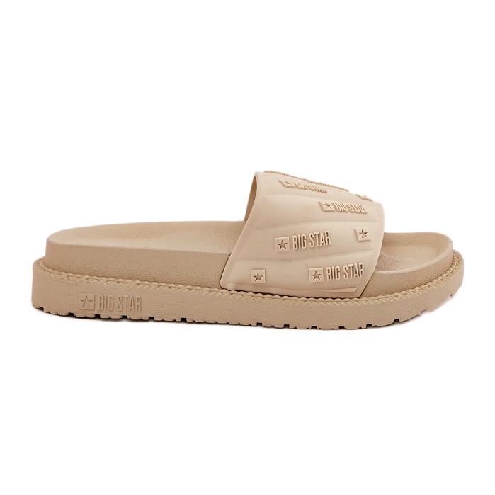 Slippers femininos na plataforma Big Star RR274A542 bege
