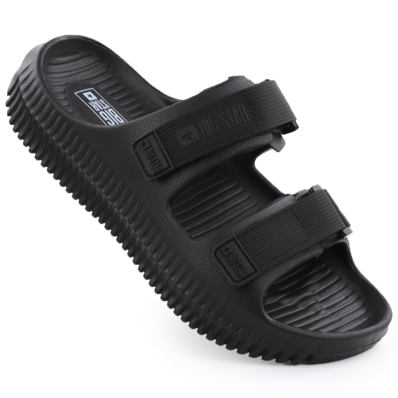 Black Big Star RR274A527 FliPs de velcro da praia preto