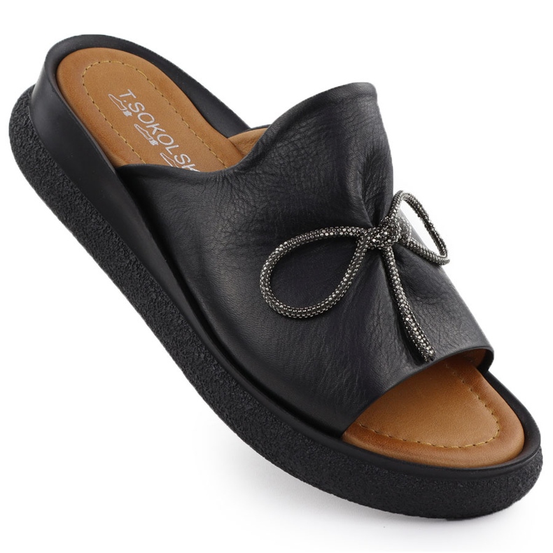 Sumores de verão feminino Black T.SOKOLSKI L25-154 preto
