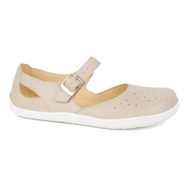 Barefoot Feofoot Women's Olivier 1284 - Sapatos de couro com fivela para estilizações bege e elegantes e elegantes Barefoot Feofoot Women's Olivier 1284 - Sapatos de couro com fivela para estilizações bege e elegantes e elegantes