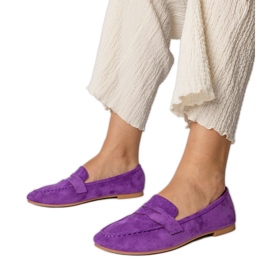 Violet elegante mocassins de Ekozamsz roxo