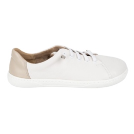 WASAK Sapatos descalços femininos couro minimalista 0771w branco