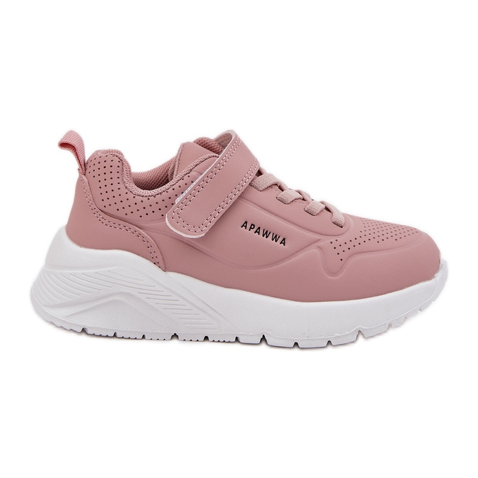 Sapatos esportivos infantis leves na plataforma rosa