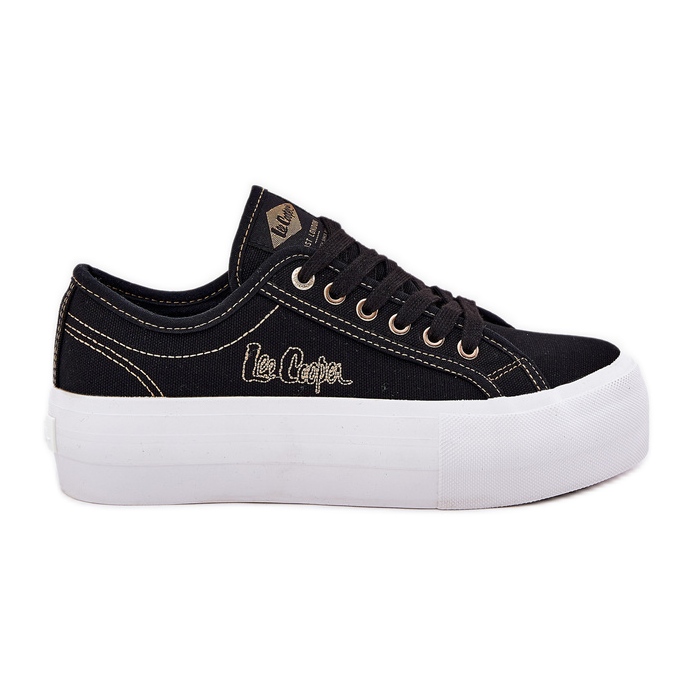 Tênis de material feminino na plataforma Lee Cooper LCW-25-31-3431L preto