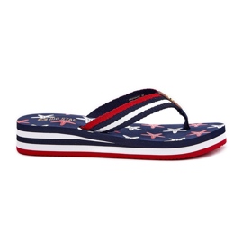 Big Star Flip -flops femininos nas cunhas grandes estrelas rr274a127 azul marinho