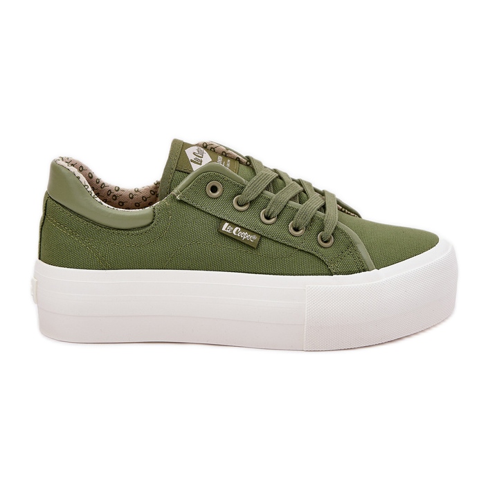 Tênis femininos na plataforma Lee Cooper LCW-25-31-3449L Green verde