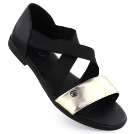 EVento Sandálias femininas com borrachas pretas 3884 preto