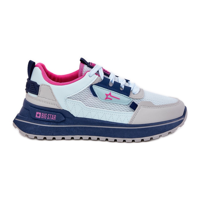 Sapatos esportivos femininos na plataforma Big Star RR274A225 Hi-Polish Blue System azul