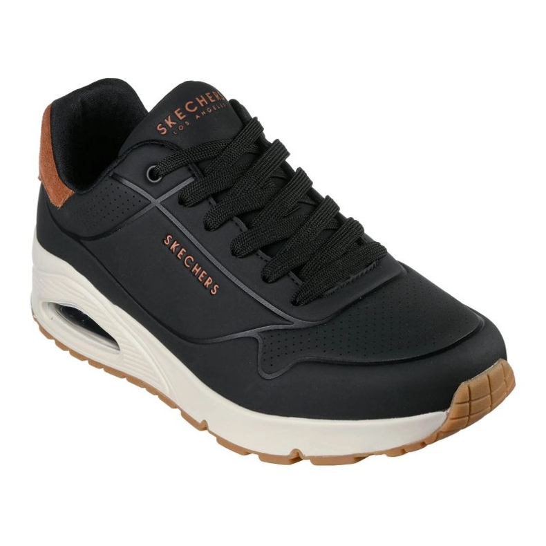 Skechers Uno adequado no ar 183004-BLK Shoes preto