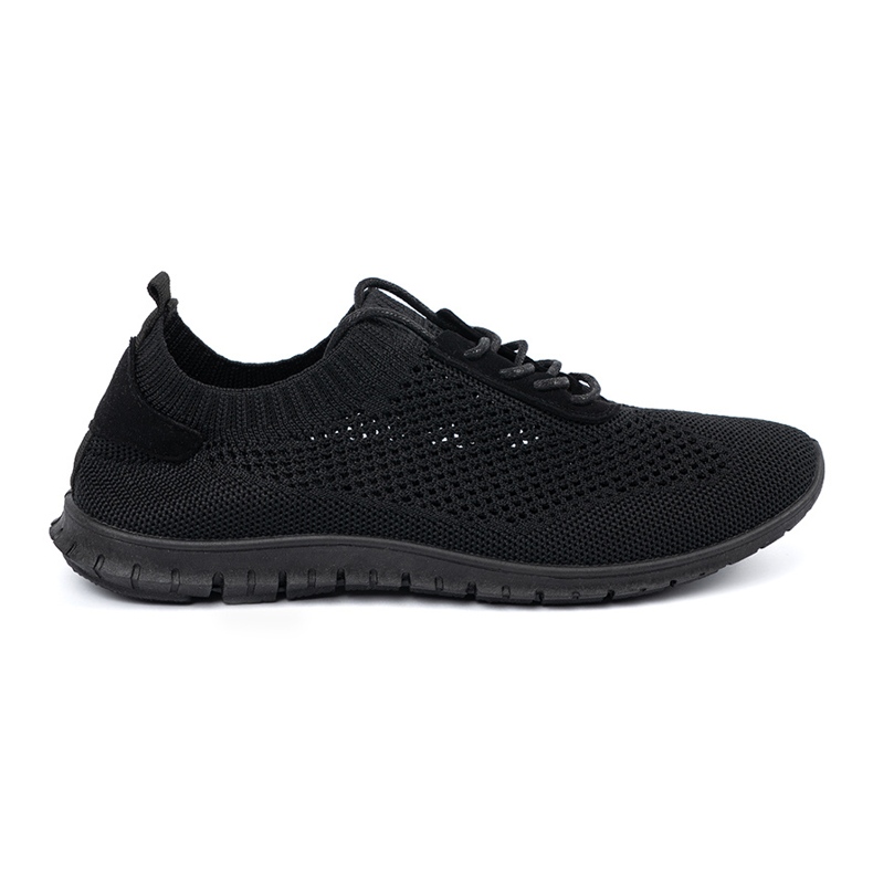 Black OpenWork Sapatos Esportivos Femininos preto