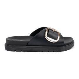 Seastar Flip de mulheres negras com uma fivela dourada preto