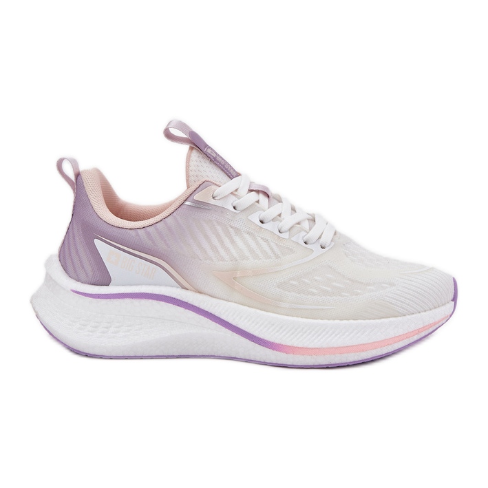 Sapatos esportivos femininos Big Star RR274A161 Hi-Poly System White System branco