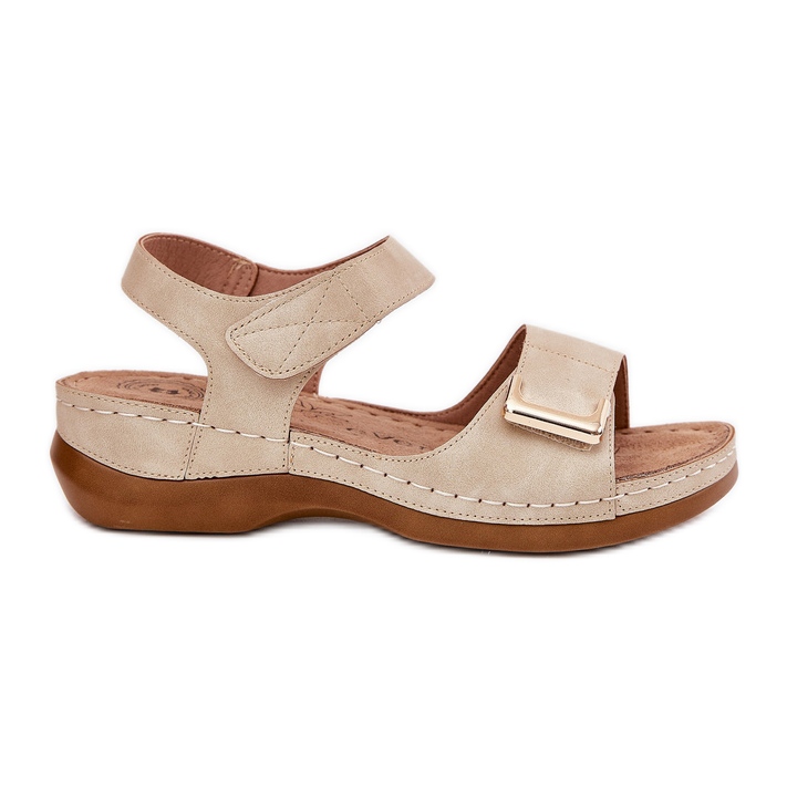 EVento Sandálias femininas confortáveis ​​para cunhas bege
