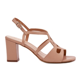 Saltos femininos com Sergio Leone Sk884 Bege