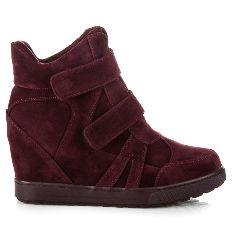 J. Star Tênis de camurça com velcro vermelho