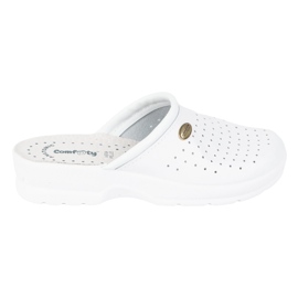 Vriston Sapatos femininos chinelos médicos COMFOTY ALESSIA branco