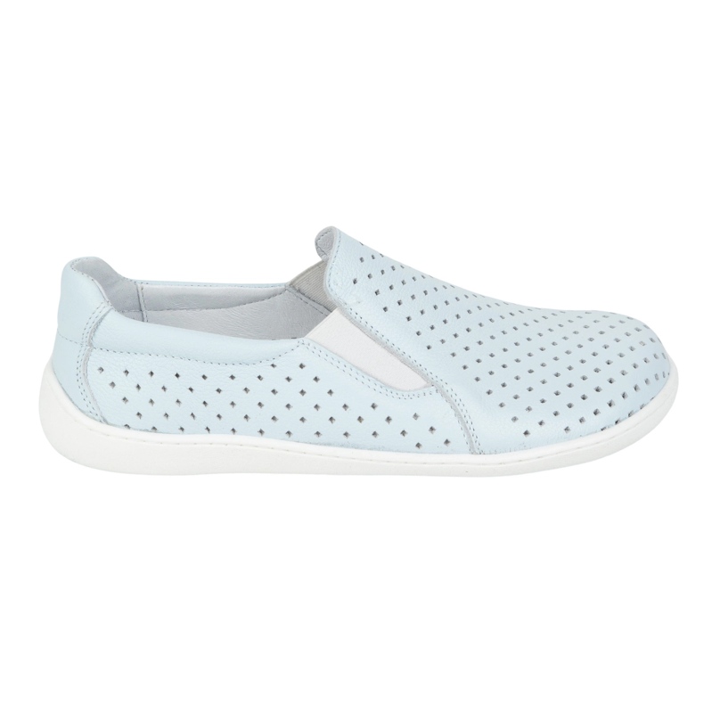 Olivier Sapatos de couro feminino descalço azul