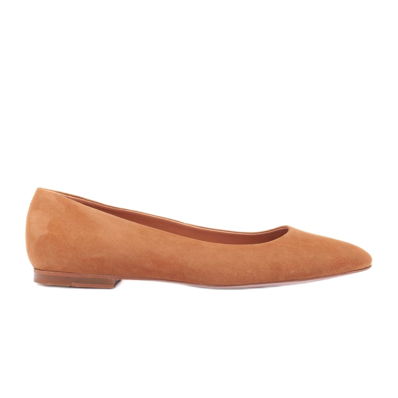 Marco Shoes Ballerinas de couro feminino 1964p-043-1 bege