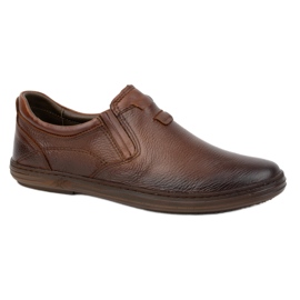 Olivier Sapatos de couro masculinos inseridos 7152dt Brown marrom