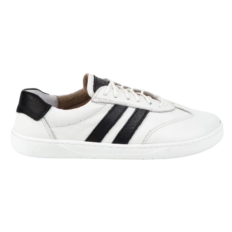 Sapatos de couro feminino Joker Blackorwhite White - tênis minimalistas Olivier branco