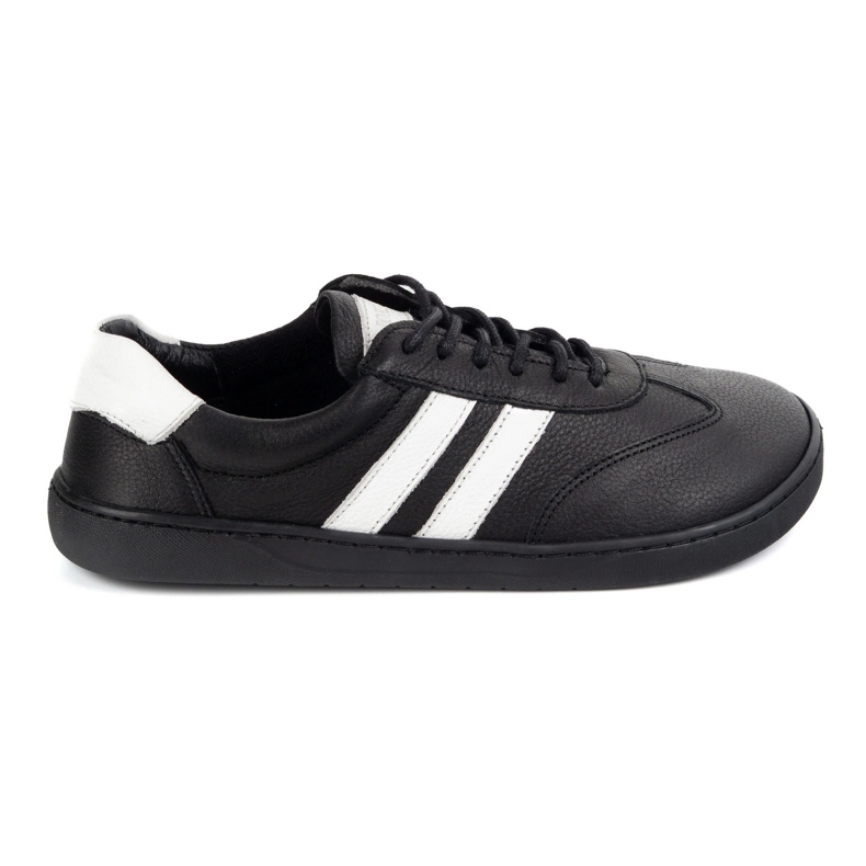 Sapatos de couro feminino Joker Blackorwhite preto - tênis minimalistas Olivier