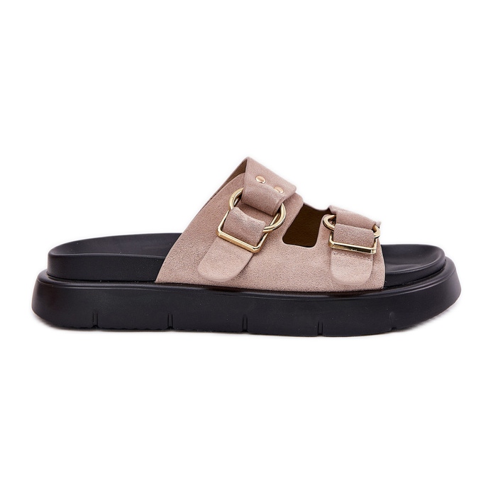 Big Star Camurça feminina chinelos com grande estrela decorativa rr274659 grampos rosa claro