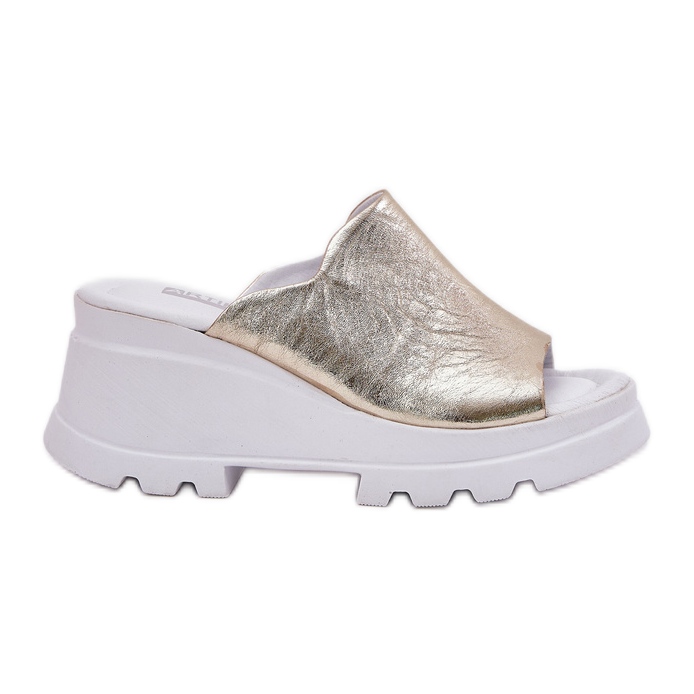 Custas de couro no Artiker 56C0435 PLN dourado