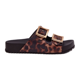 Zaxy Flipes femininas perfumadas com fivela Pokter RR285059 Brown castanho