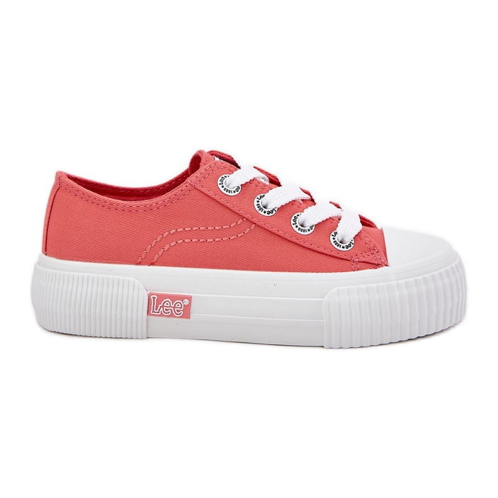 Tênis para jovens infantis Lee Isla C Low 50251058 Coral laranja