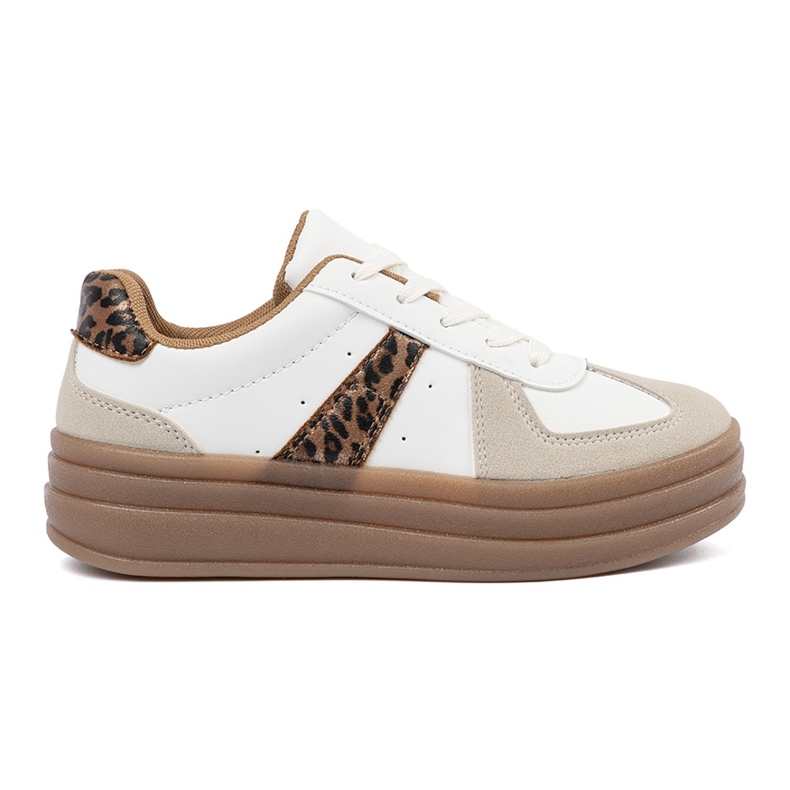 Shelvt Sapatos esportivos femininos de fundo mais grosso branco
