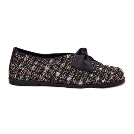 Ballerinas de couro com Laura Messi 2921 Black Bow preto