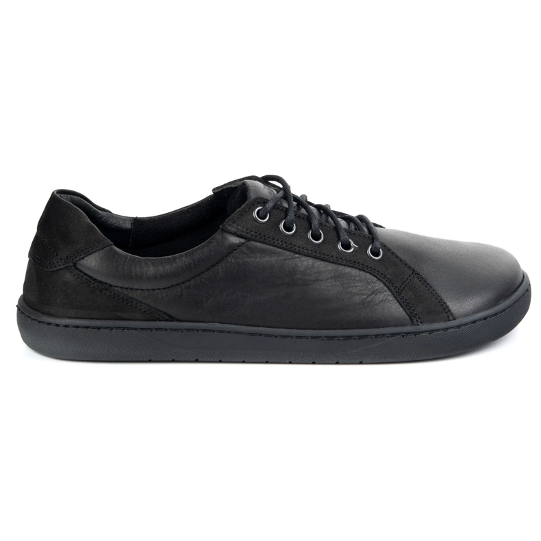 Olivier Sapatos masculinos descalças de couro minimalista 909j preto