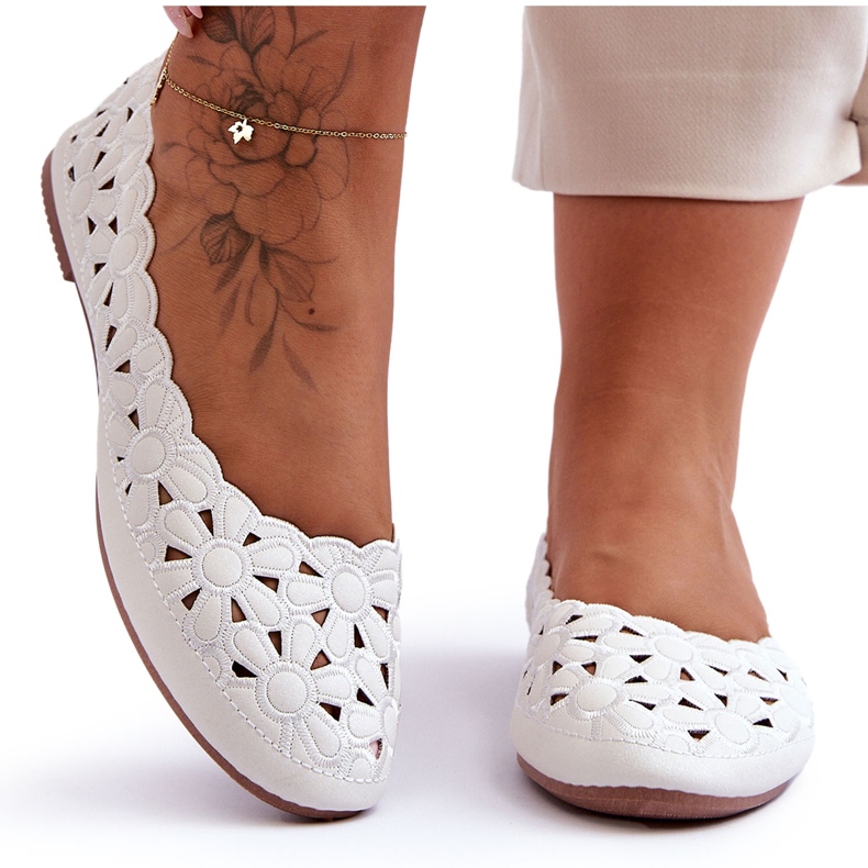 Evento Openwork Glossy Ballerina Feminino Branco Visionário