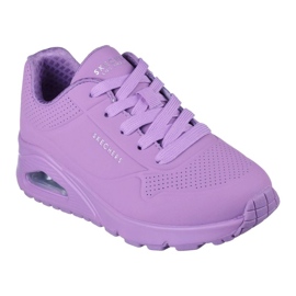 Sapatos skechers uno gen1 - neon brilho 310525l -lav tolet