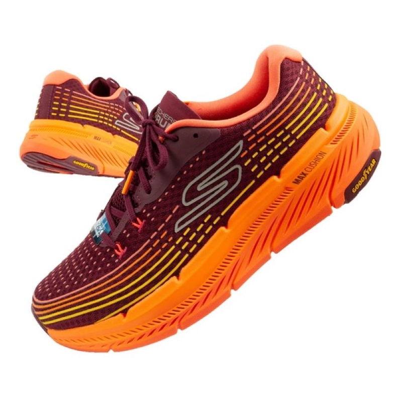 Tênis de corrida skechers max amortecimento 220835/Burg laranja