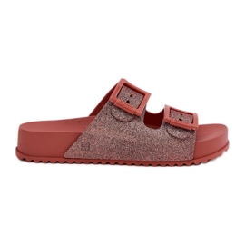 Flipes femininas perfumadas com brilho e fivelas Zaxy RR285025 Pink sujo rosa