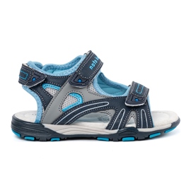 Shelvt Sandálias de meninos azuis da marinha azul Shelvt Sandálias de meninos azuis da marinha azul