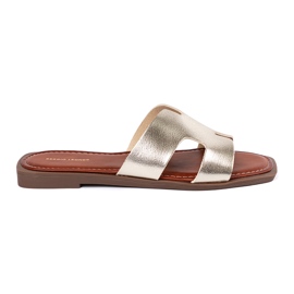 Sergio Leone Flip -flops, com nariz quadrado, com nariz quadrado dourado