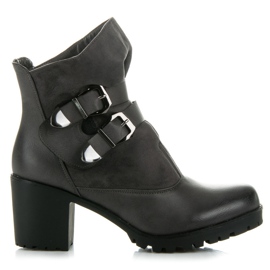 Vinceza Botas altas com velcro cinza