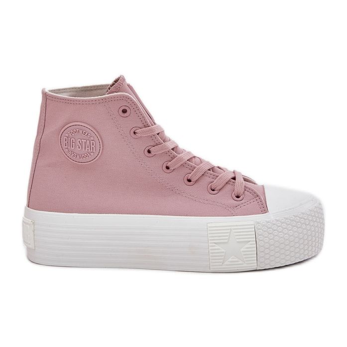Tênis femininos na plataforma Big Star RR274739 Pink rosa